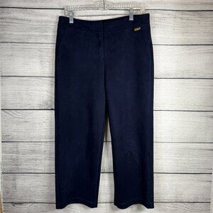 Mark New York Navy Cropped Faux Suede Wide Leg Pants Size 4